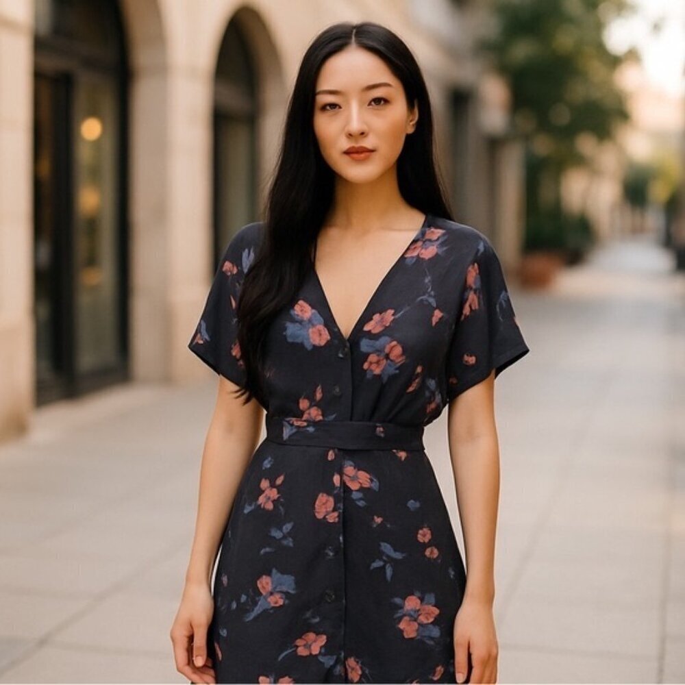 Gentle Fawn Midi Floral - Georgia Dress